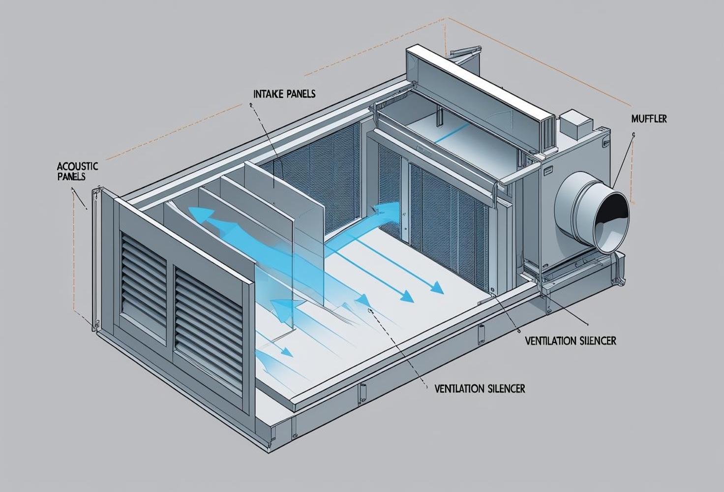 Acoustic & Aerodynamic Design for Generator Room